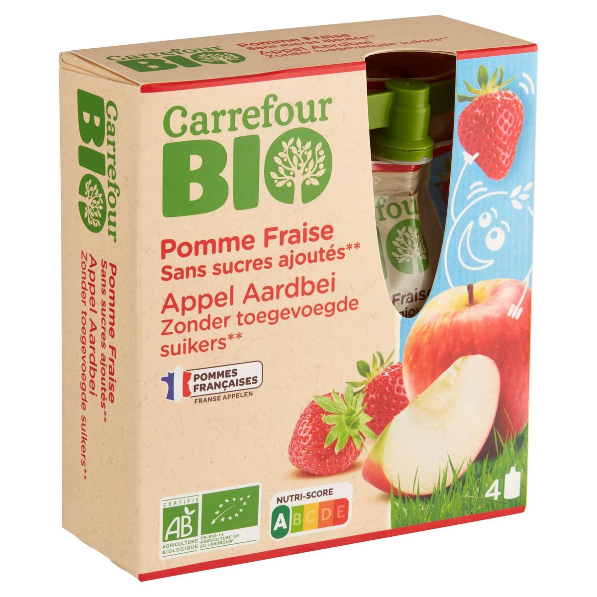 Carrefour BIO Pomme Fraise 360 g