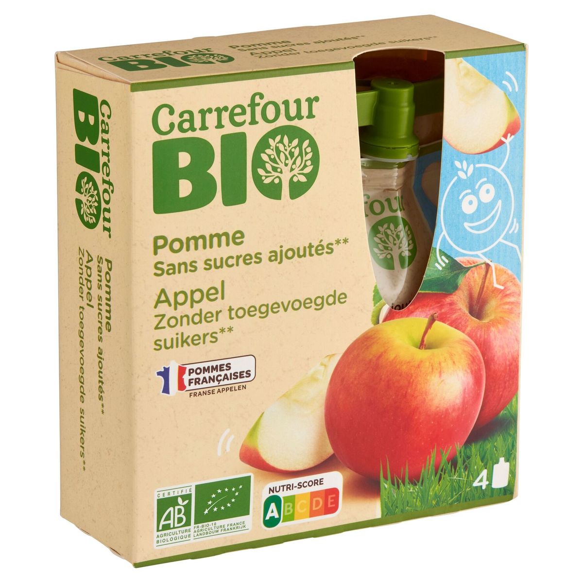 Carrefour Bio Pomme 4 x 90 g