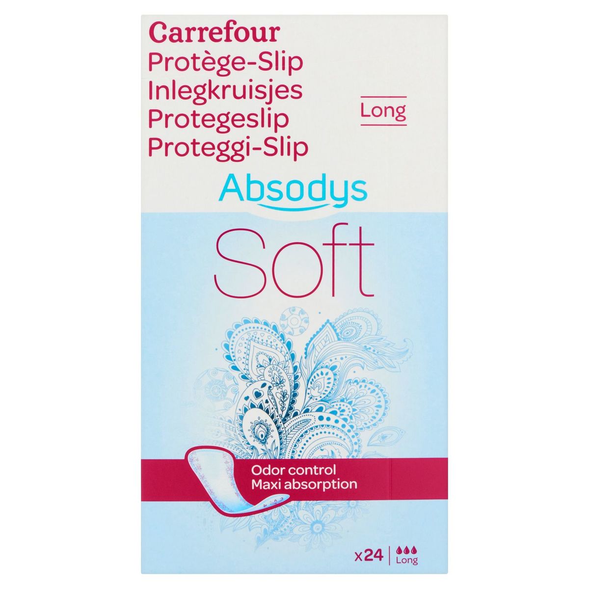 Carrefour Absodys Protège-Slip Long Soft 24 Pièces
