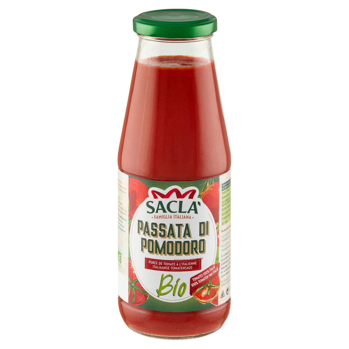Sacla Passata di Pomodoro Purée de Tomate à l'Italienne Bio 680 g