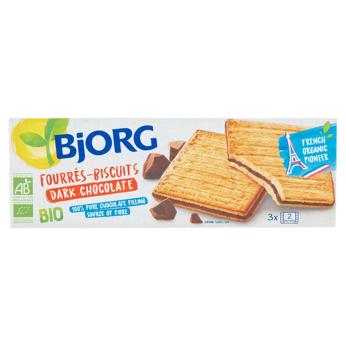Bjorg Fourrés-Biscuits Dark Chocolate Bio 150 g