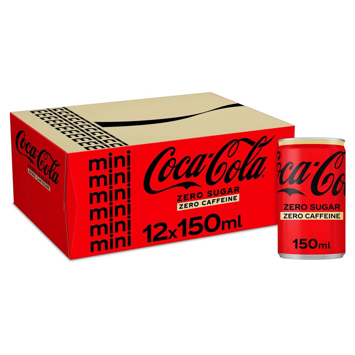 Coca-Cola Zero Caffeine Free Coke Soft drink Canette 12 x 150 ml