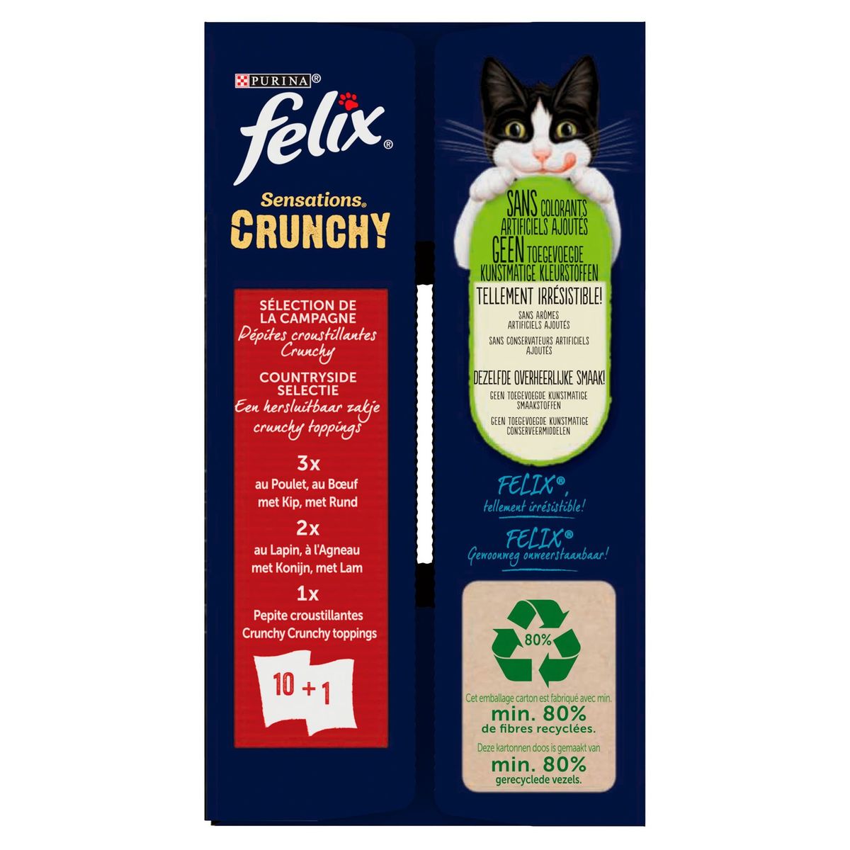 Felix Sensations Crunchy Crumbles Countryside Selectie in Gelei 10+1 x 85 g