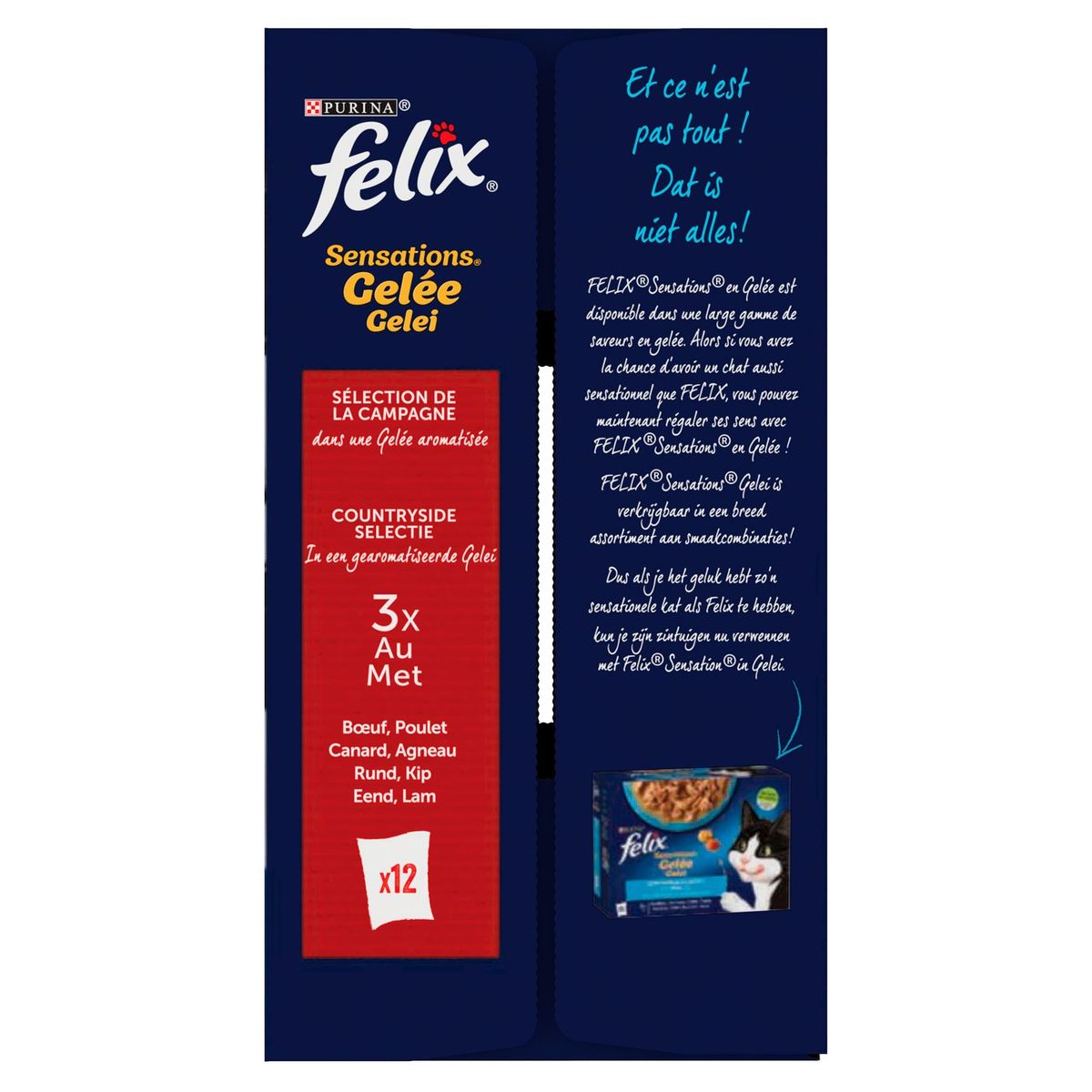 Felix Cat Sensations Countryside Selectie in Gelei (12 x 85 g) x 12