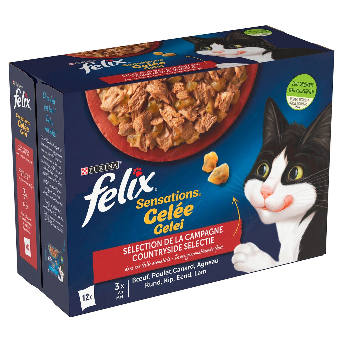 Felix Cat Sensations Sélection de la Campagne en Gelée (12 x 85 g) x 6
