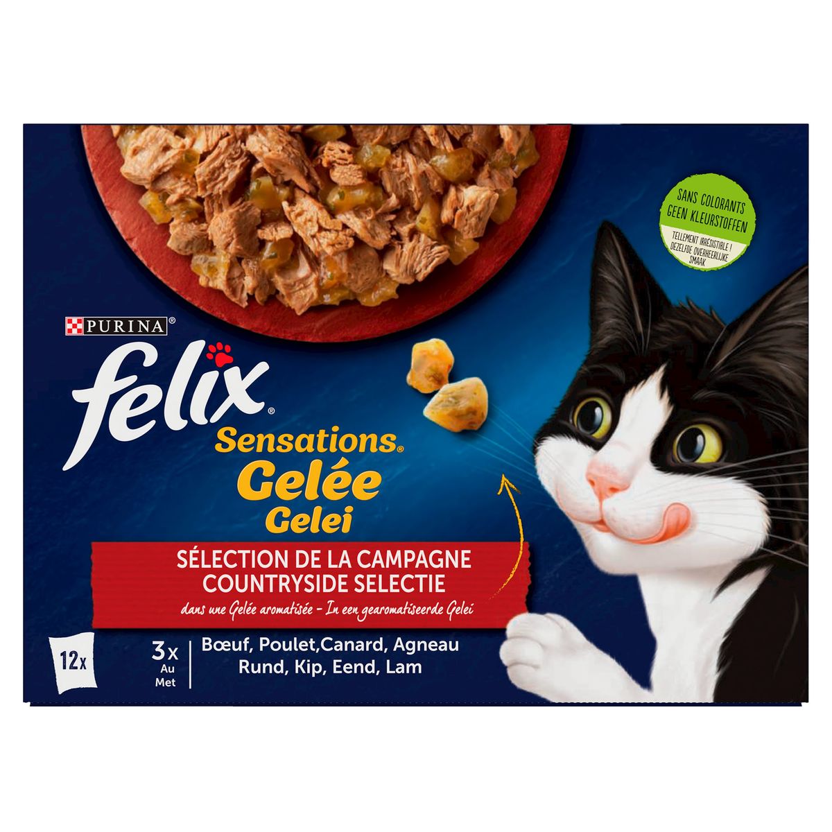 Felix Cat Sensations Sélection de la Campagne en Gelée (12 x 85 g) x 6