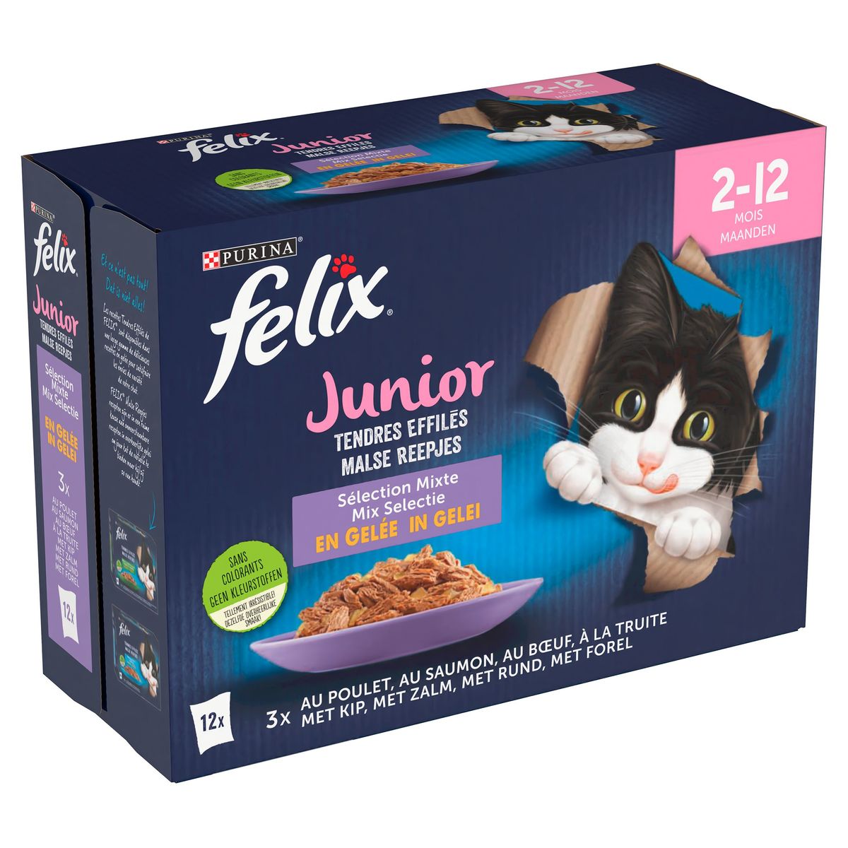 Felix Junior Chat Tendres Effiles 12 x 85 g