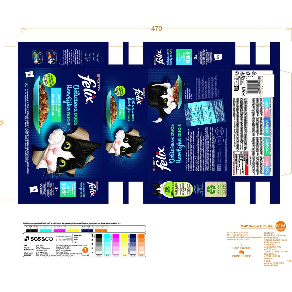 Felix Heerlijke Duo's Vis Selectie in Gelei 12 x 85 g