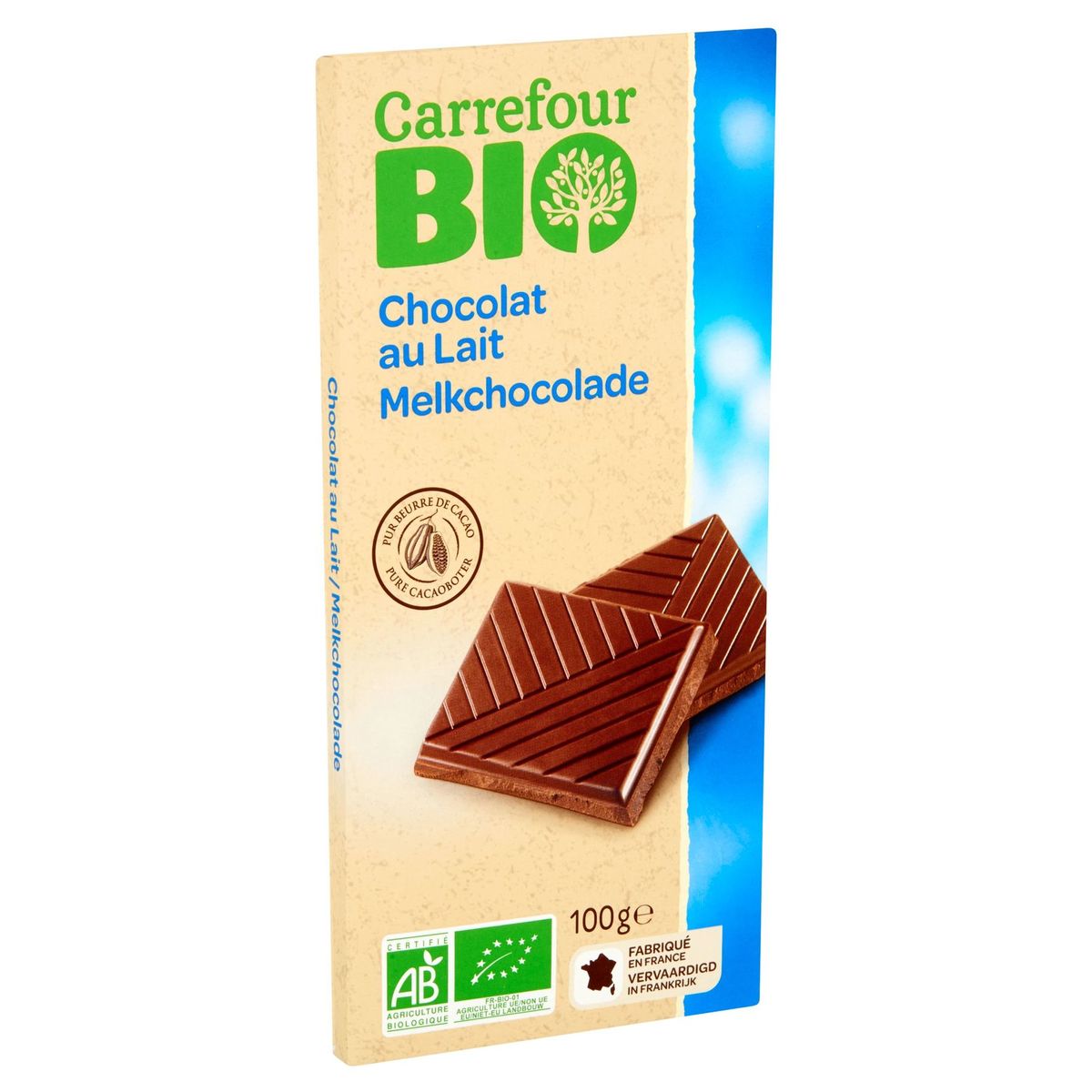 Carrefour Bio Chocolat au Lait 100 g