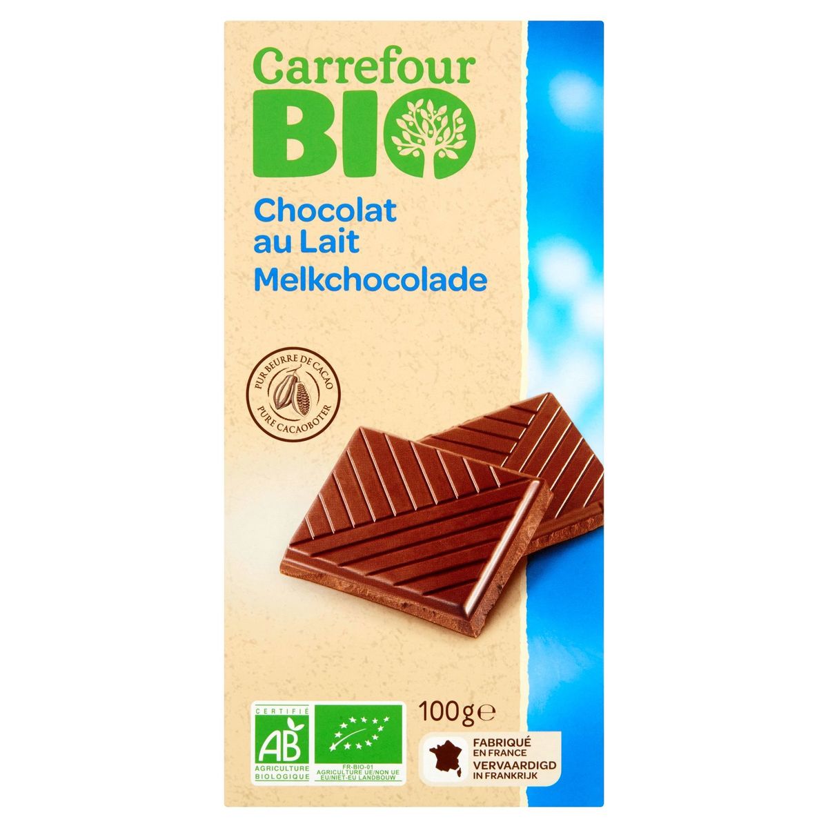 Carrefour Bio Melkchocolade 100 g