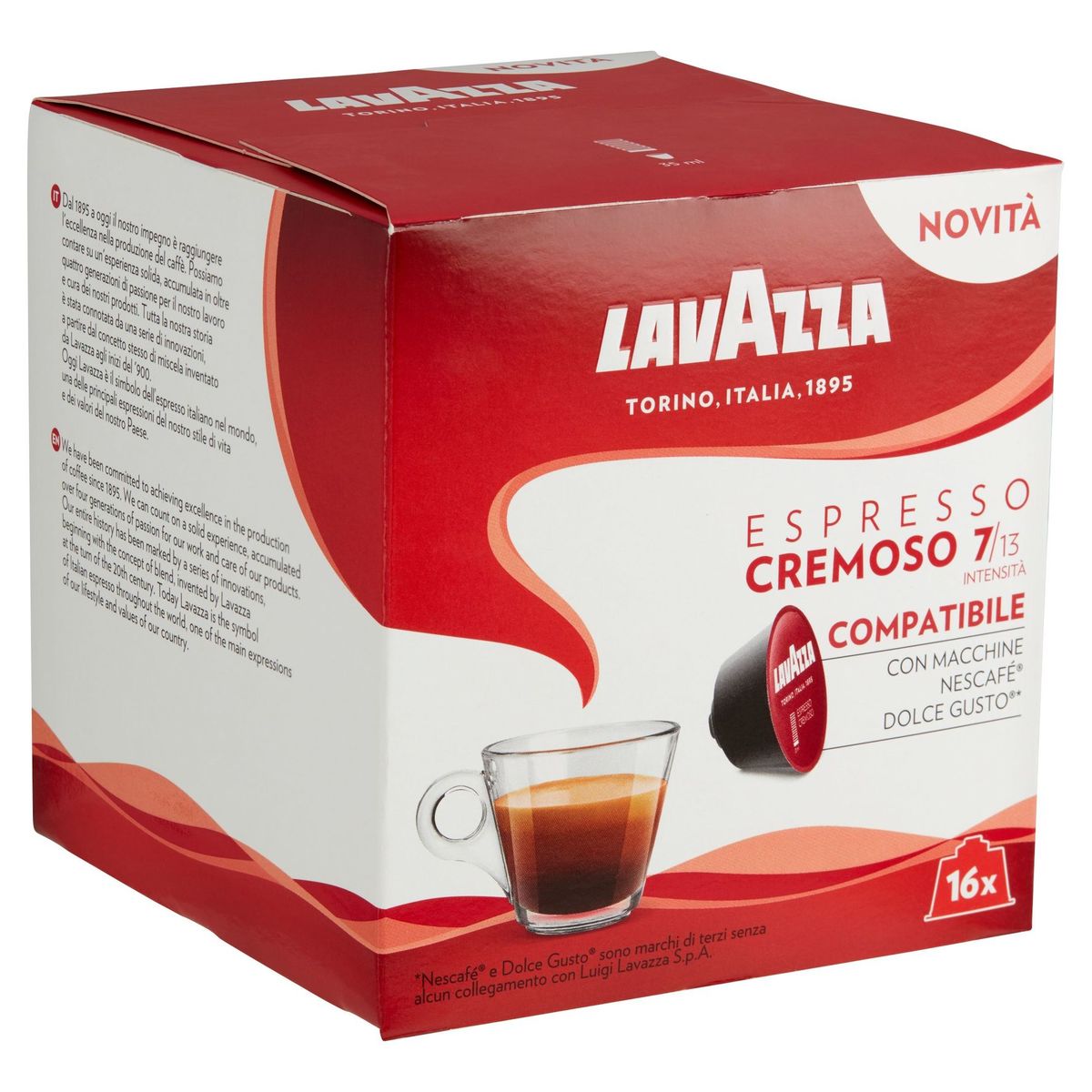 Lavazza Dolce Gusto Espresso Cremoso tasses à café 16 pièces