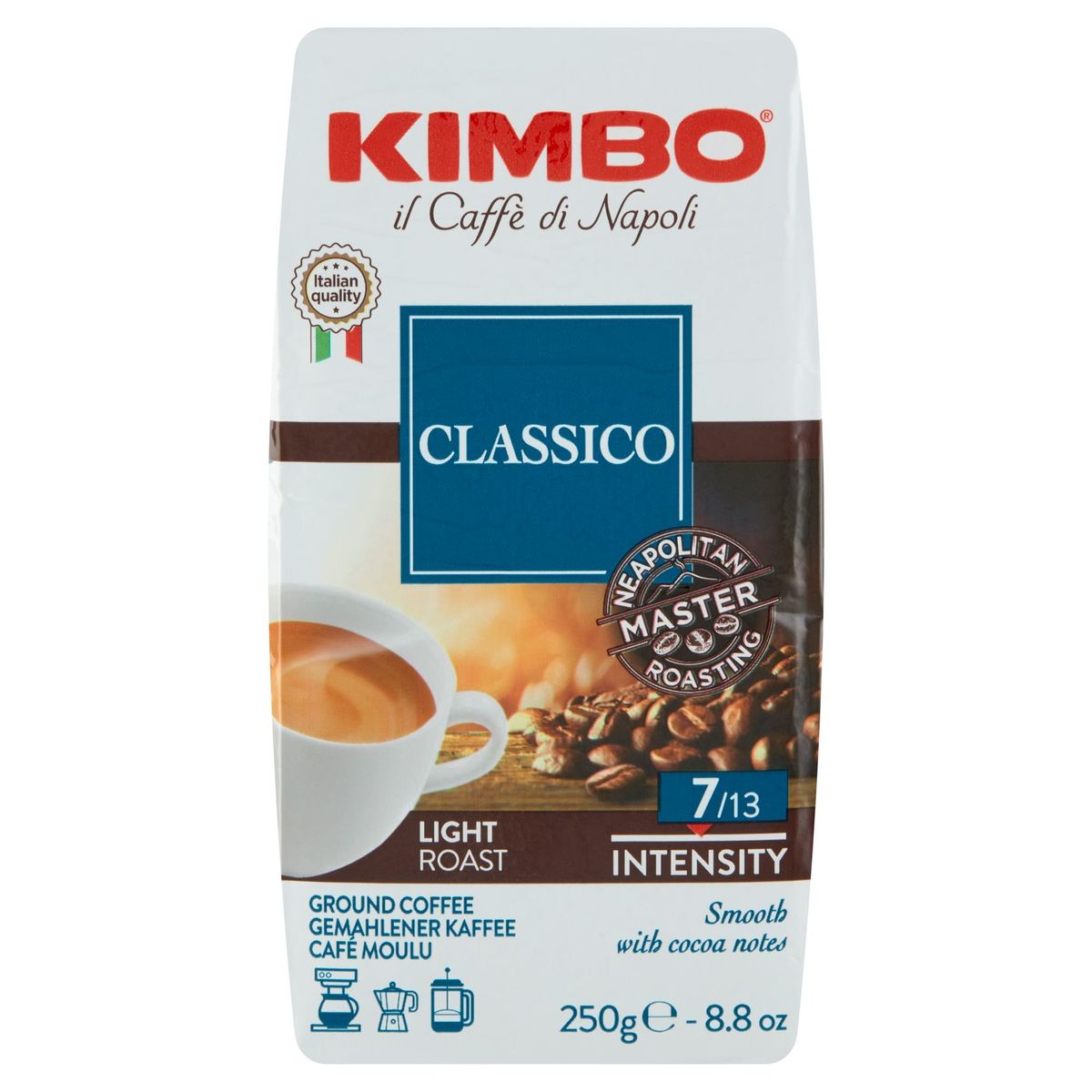 Kimbo Classico Light Roast Café Moulu 250 g