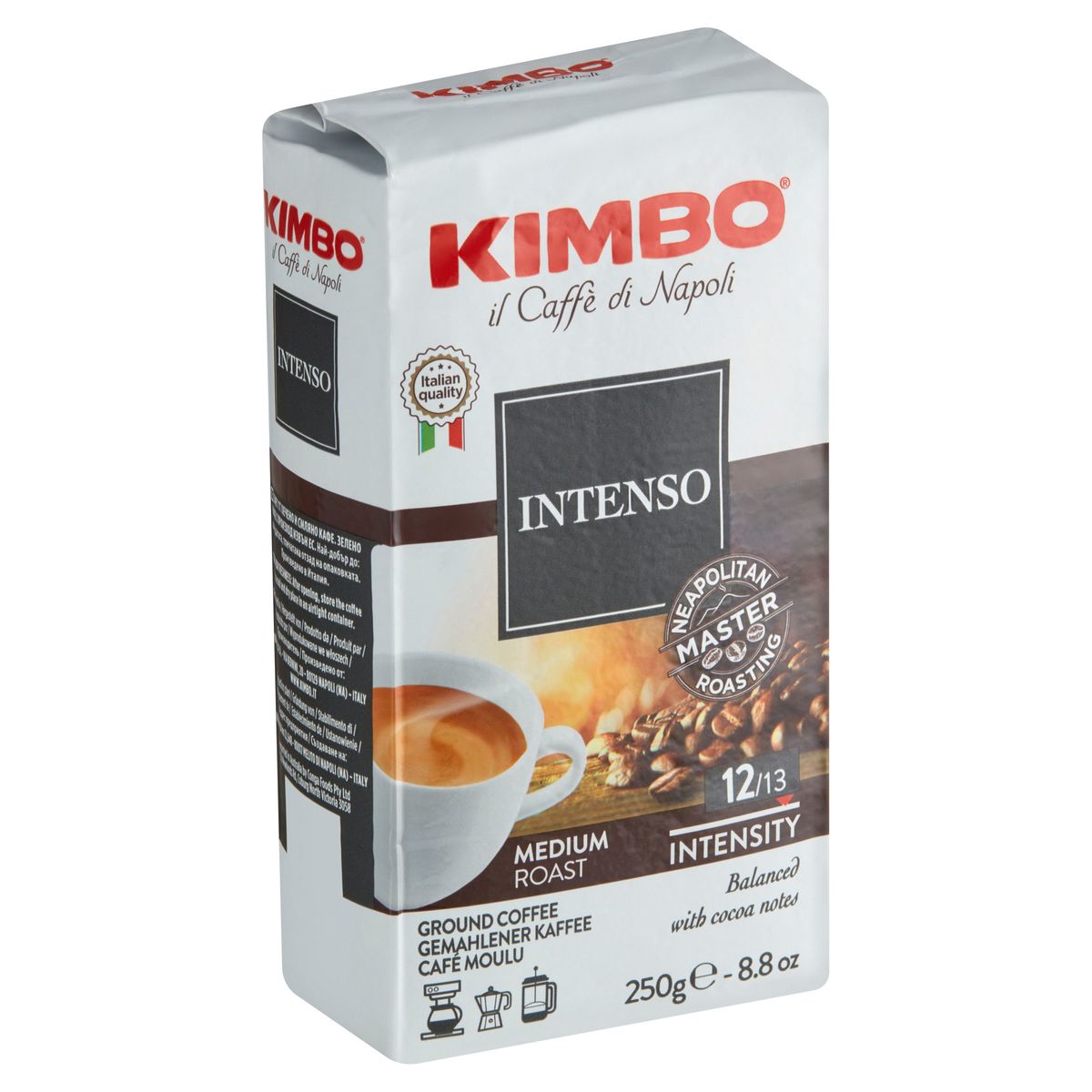 Kimbo Intenso Medium Roast Ground Coffee 250 g