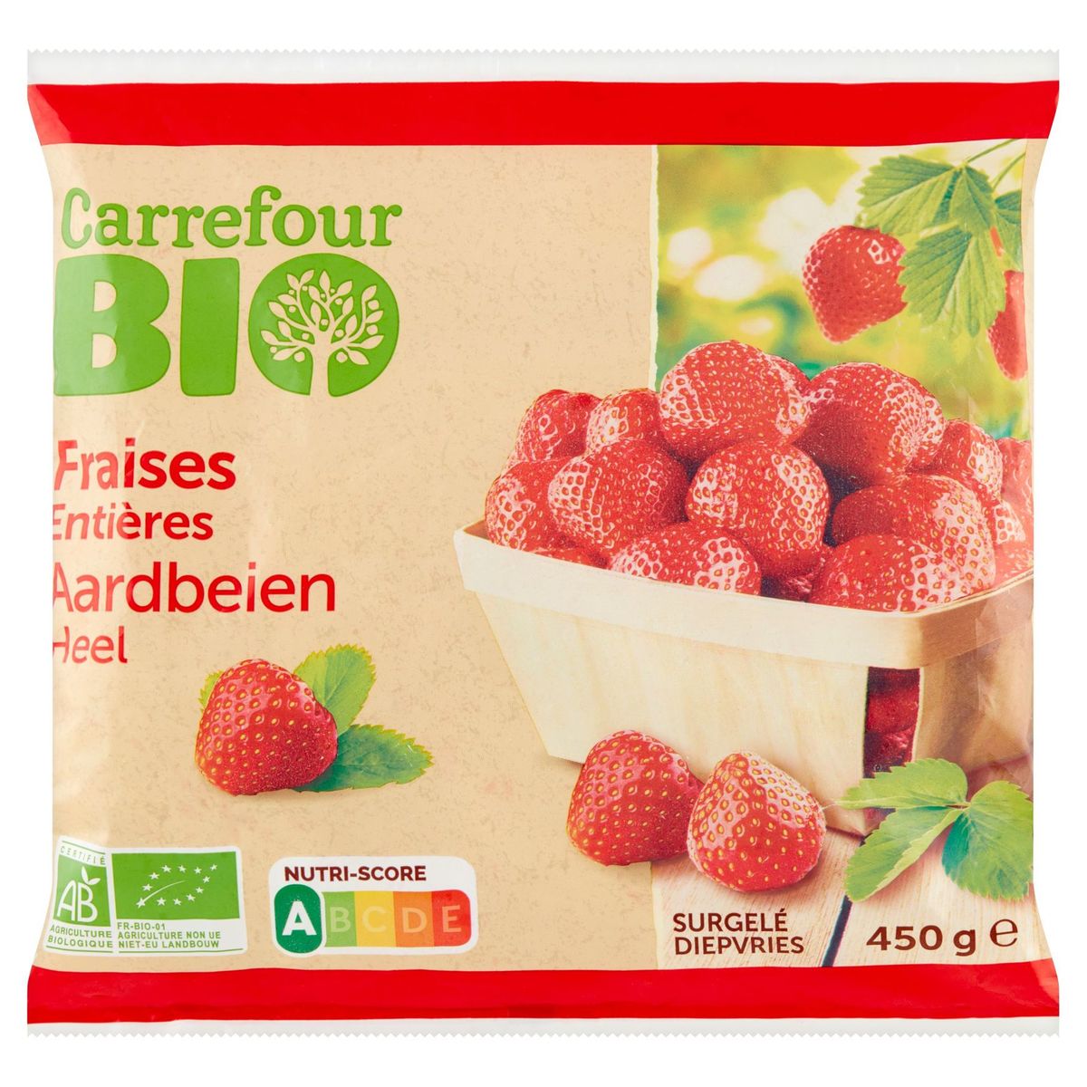 Carrefour Bio Fraises Entières 450 g