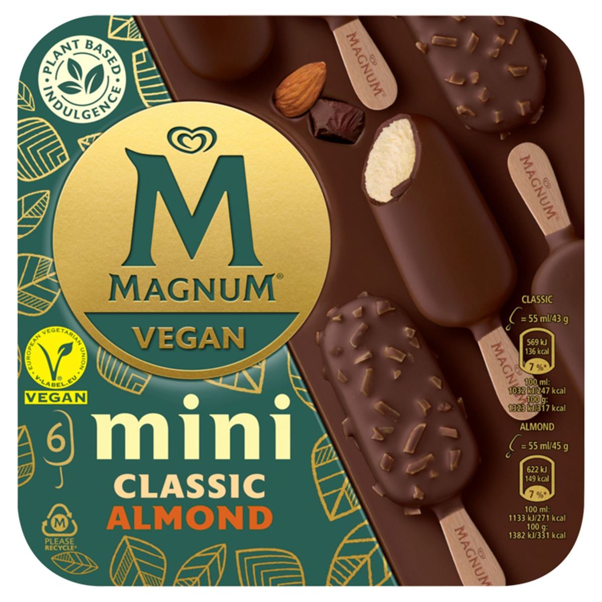 Magnum Ola Ijs Vegan Classic Almond Mini 6 x 55 ml