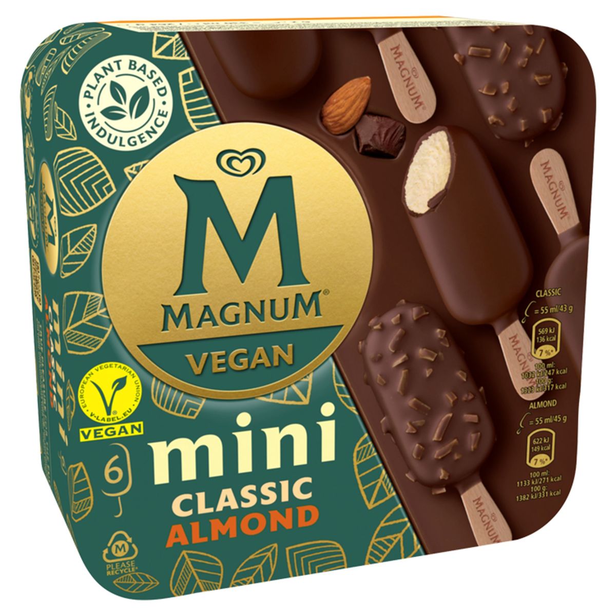 Magnum Ola Ijs Vegan Classic Almond Mini Multipack6 x 55 ml