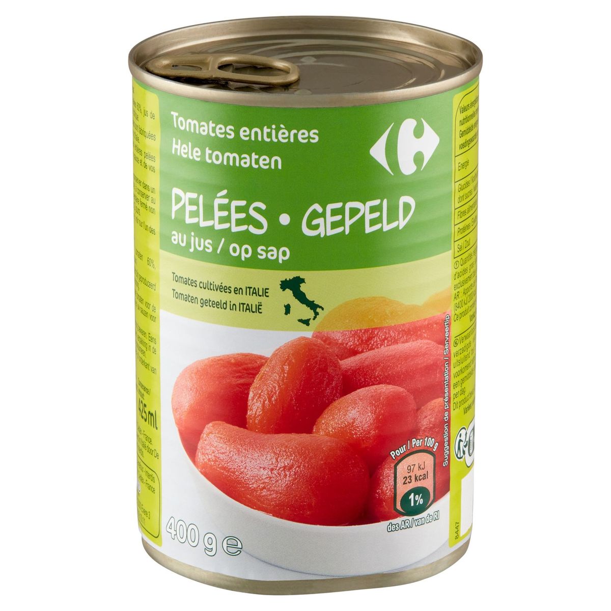 Carrefour Hele Tomaten Gepeld op Sap 400 g