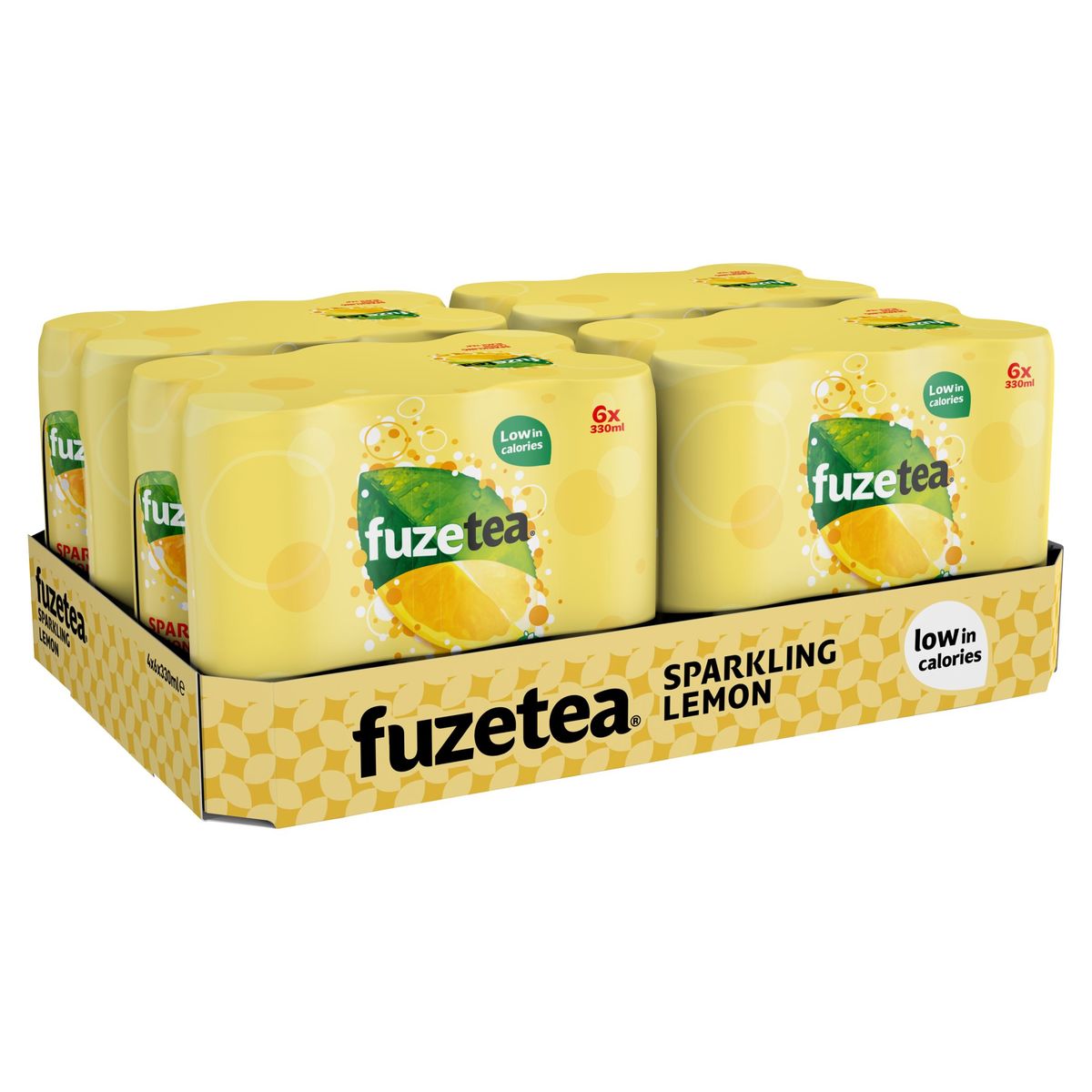 Fuze Tea Black Tea Lemon Sparkling Iced Tea 4 x 6 x 330 ml