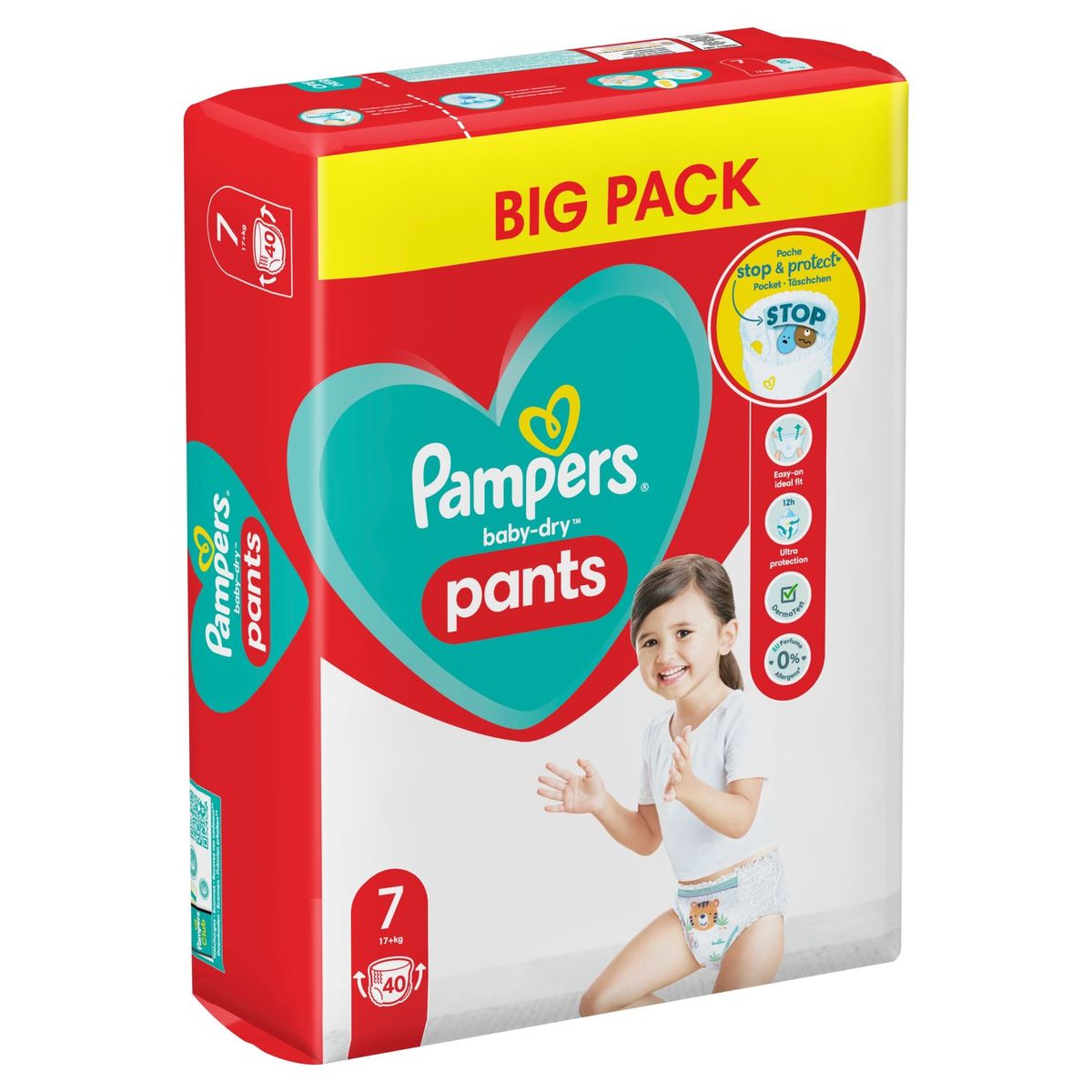 Pampers Baby-Dry Pants Couches-Culottes Taille 7, x40, 17kg+