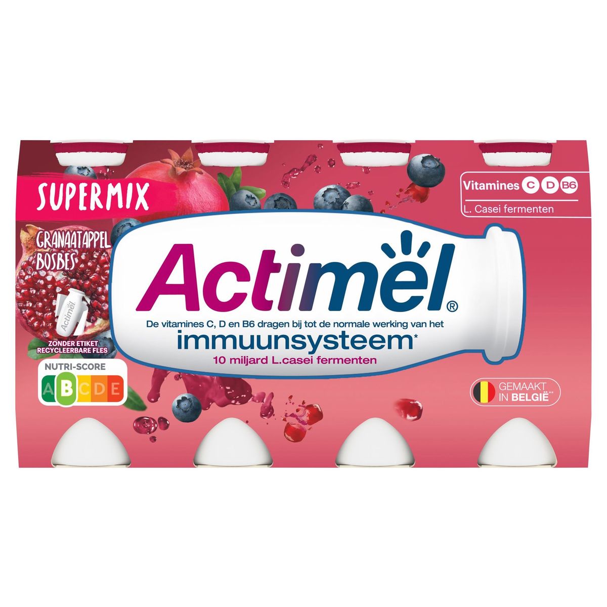 Actimel Supermix Drinkyoghurt Granaatappel & Bosbes 8 x 100 g