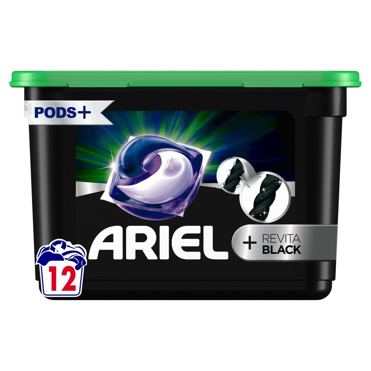 Ariel All-in-1 Pods, Lessive Liquide Capsules +Revita Black 12 Lavages