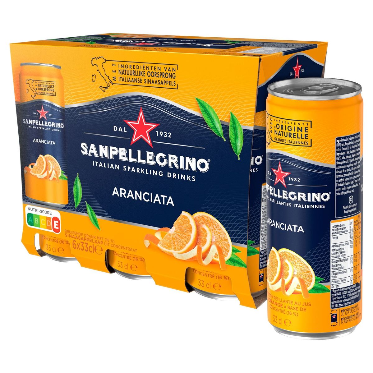 Sanpellegrino Limonade aranciata 6 x 33cl