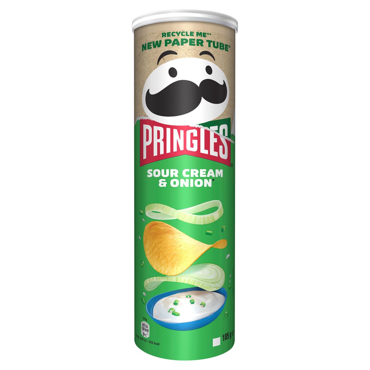 Pringles Sour Cream & Onion chips tuiles 185g