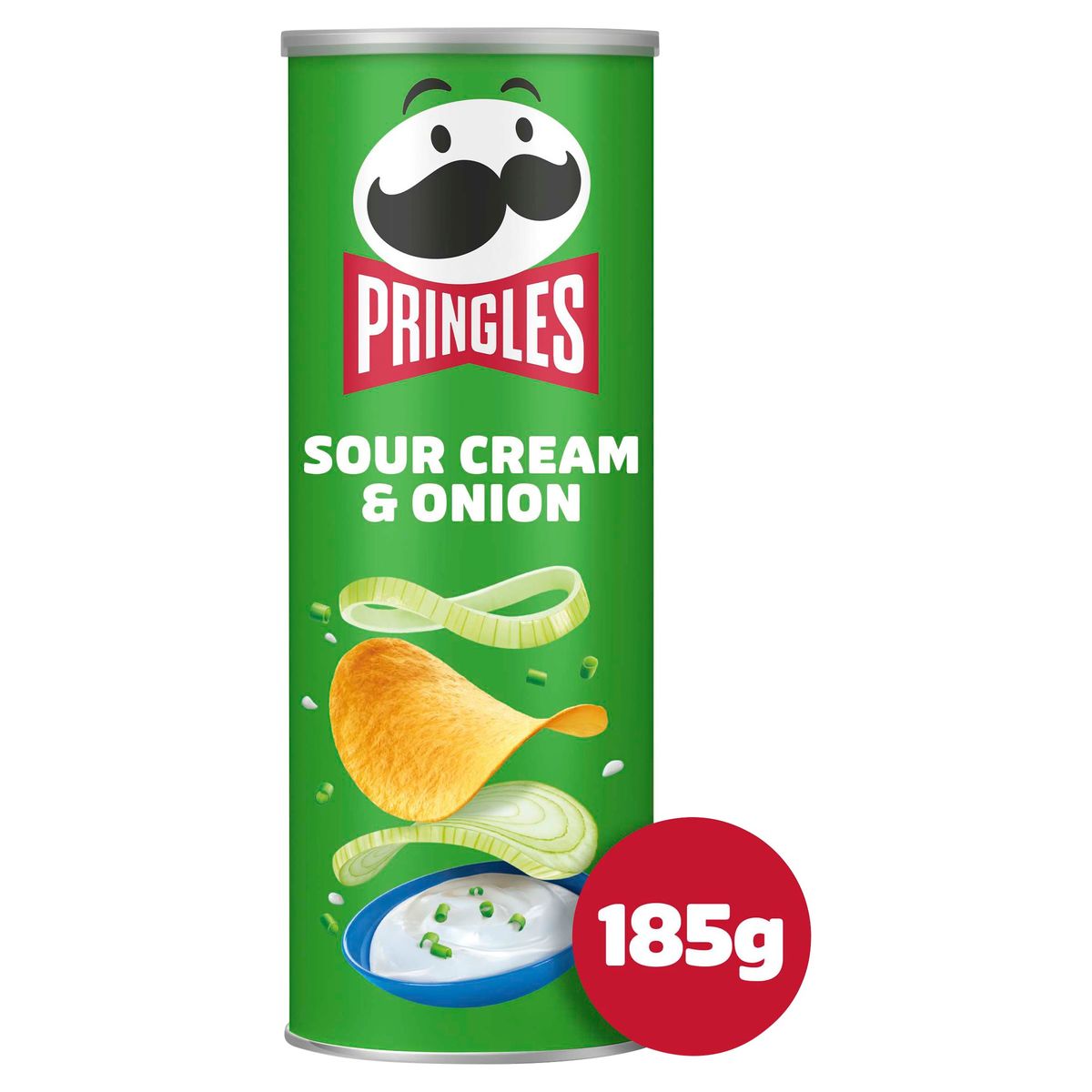 Pringles Sour Cream & Onion chips tuiles 185g