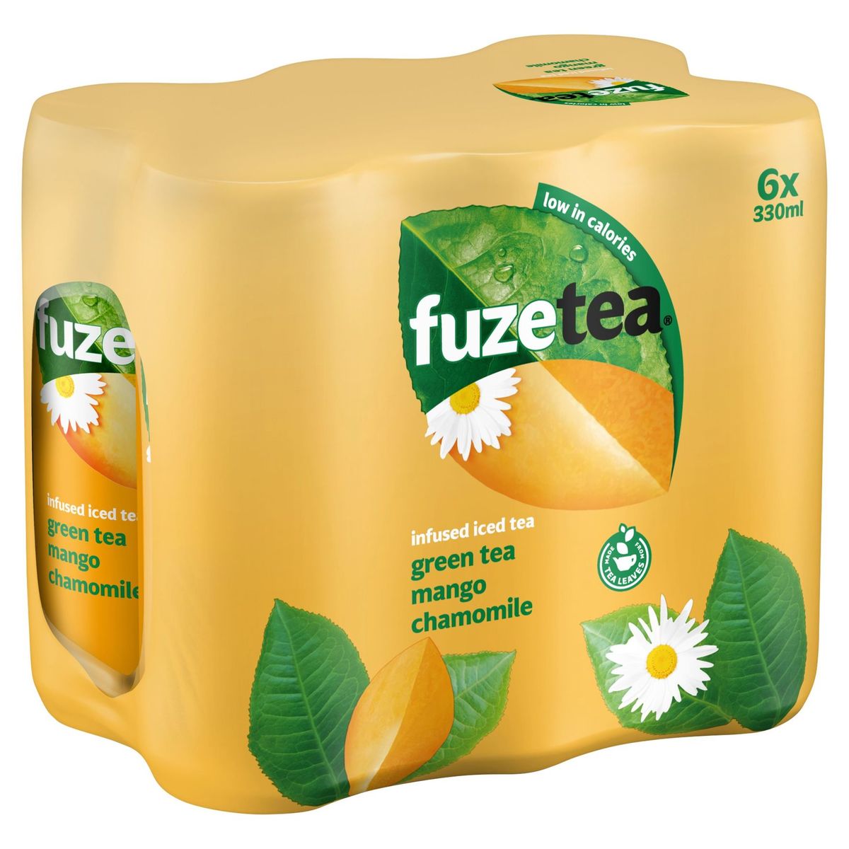 Fuze Tea Green Tea Mango Chamomile   Iced Tea 6 x 330 ml