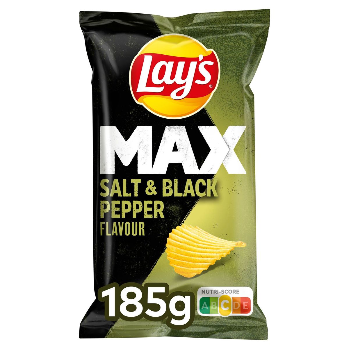 Lay's Max Salt & Black Pepper Chips 185 gr