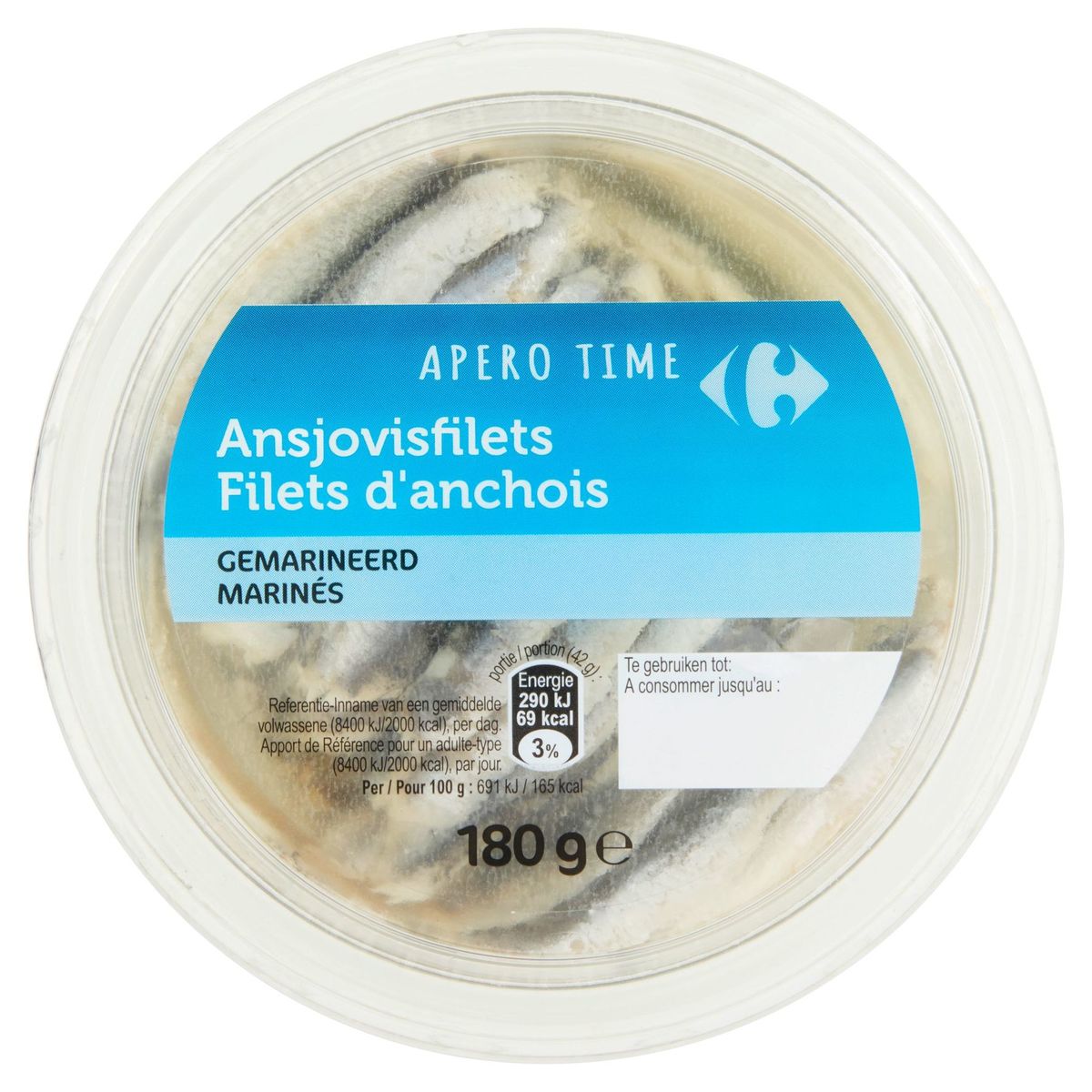 Carrefour Apero Time Filets d'Anchois Marinés 180 g