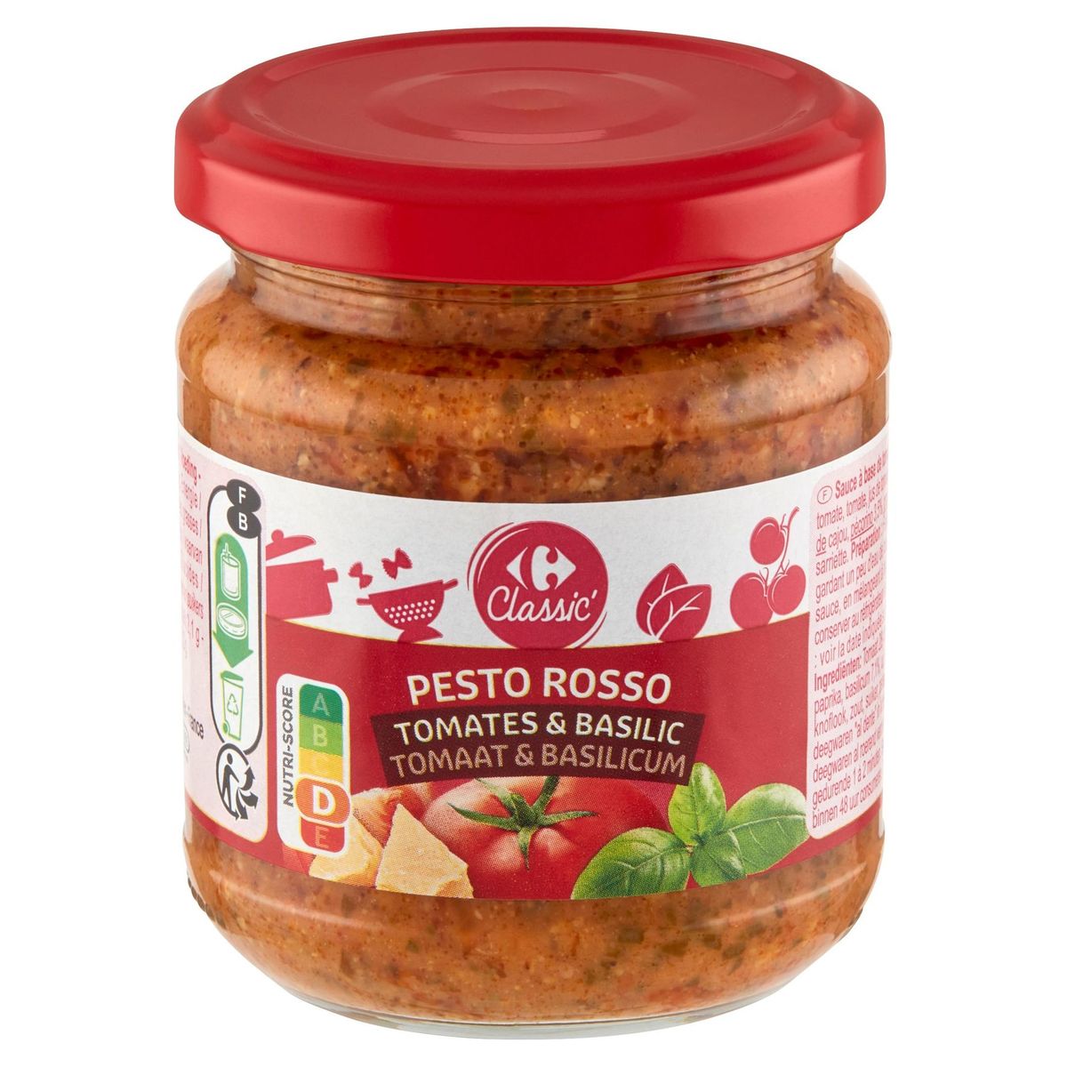 Carrefour Classic' Pesto Rosso Tomates & Basilic 190 g