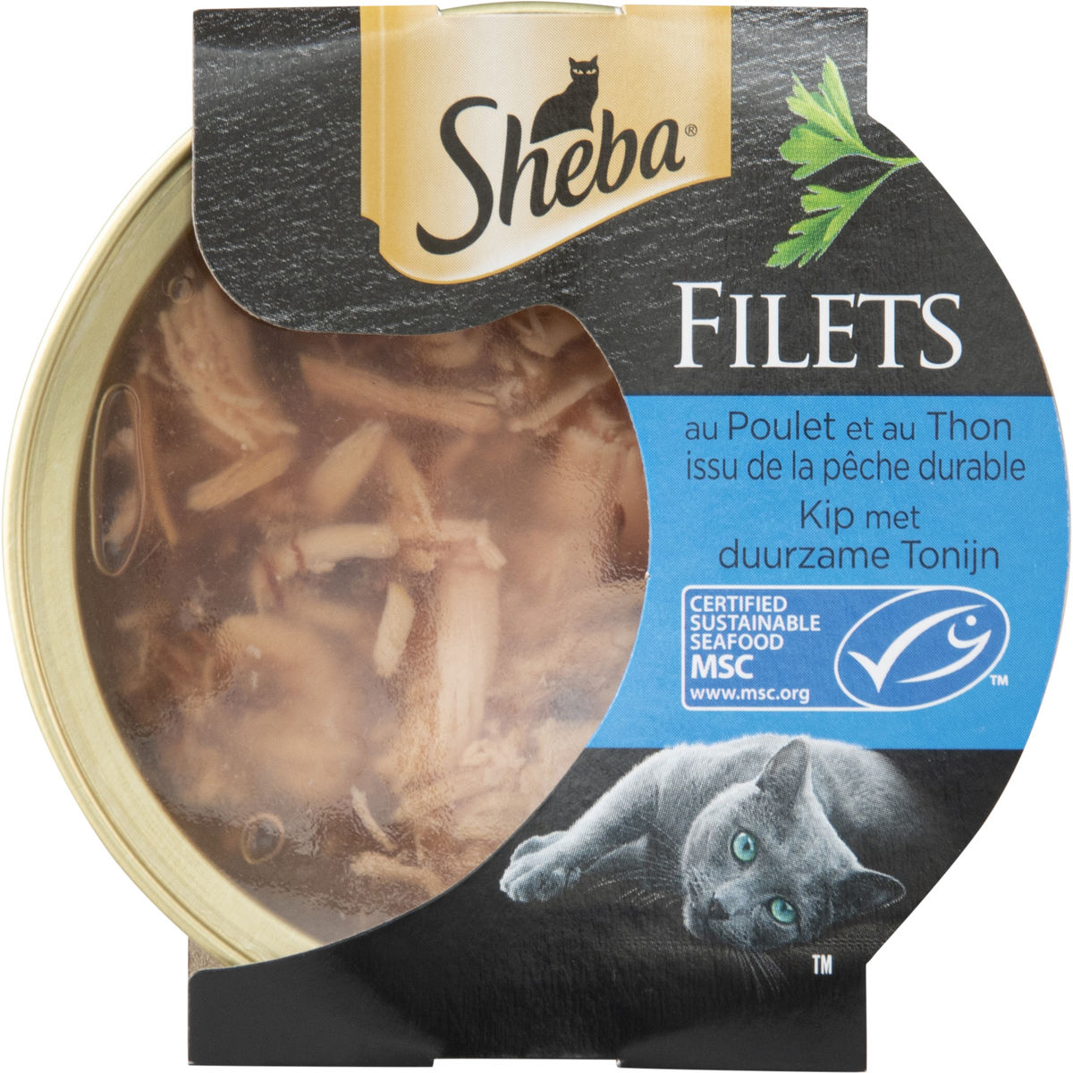 Sheba Filets Kip met Duurzame Tonijn 60 g