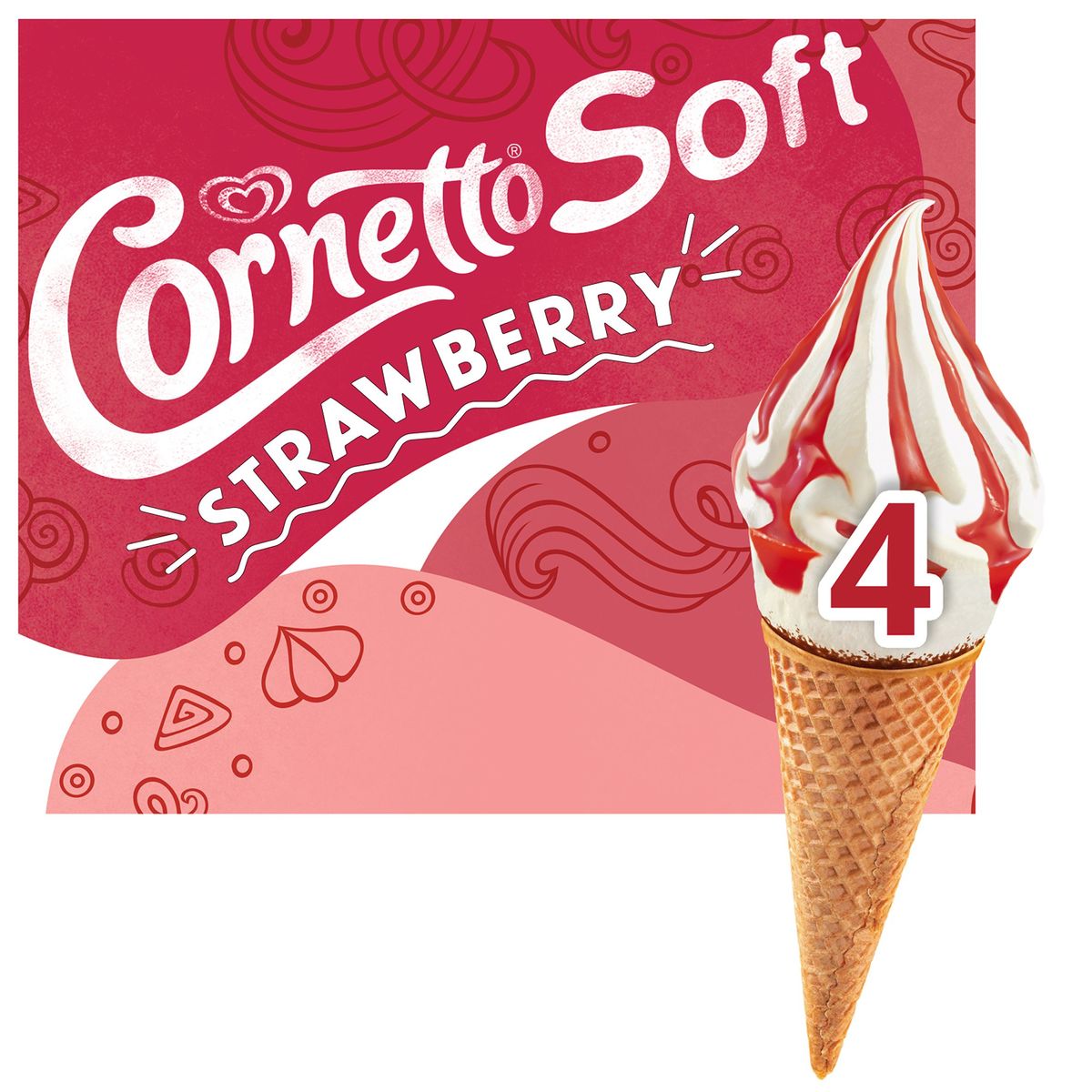 Cornetto Ola Ijs Soft Strawberry multipack4x140 ml