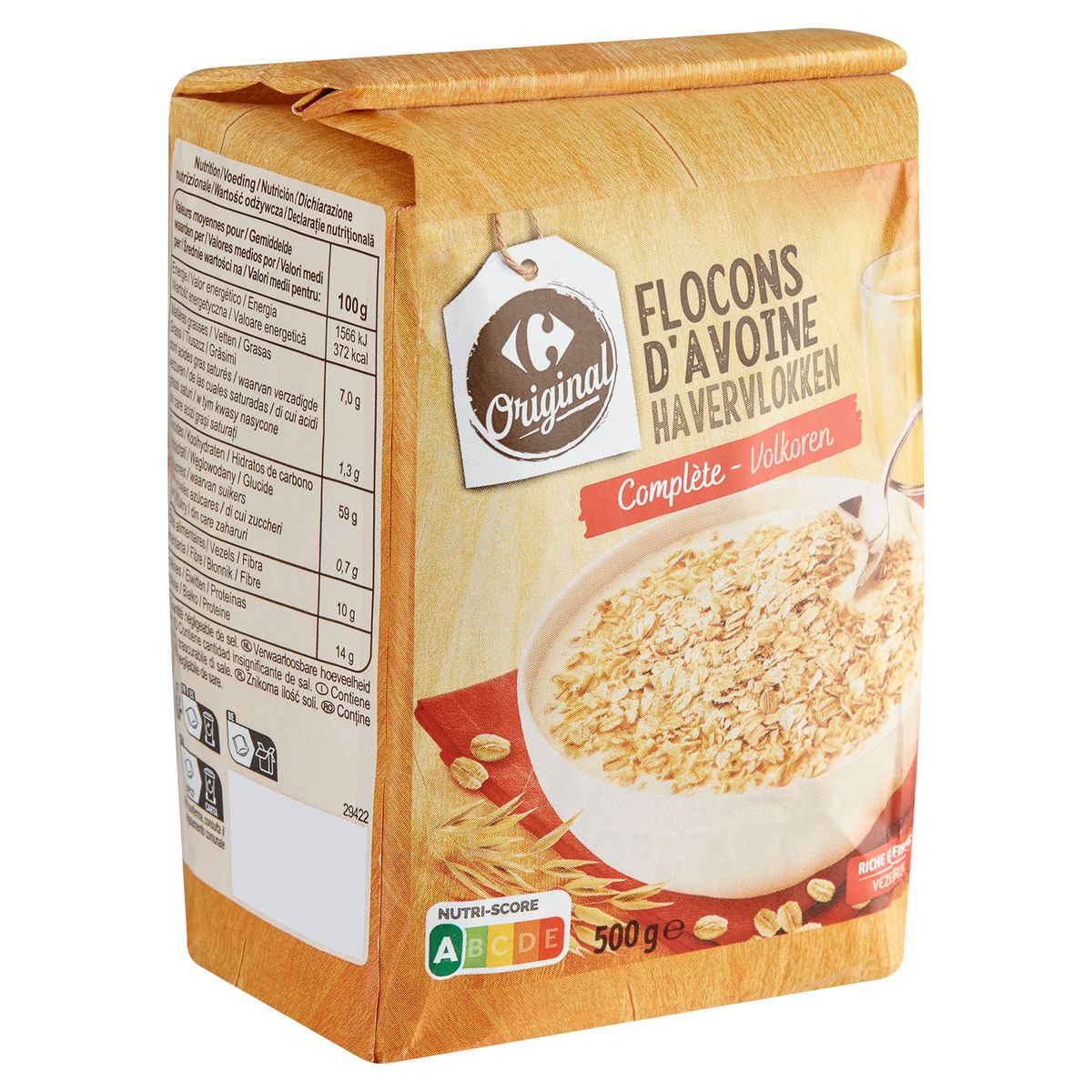 Lot 3x Flocons d'avoine BIO - paquet 500g