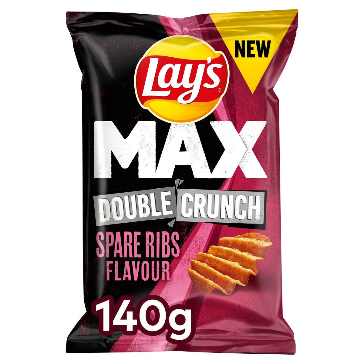 Lay's Max Double Crunch Chips Spare Ribs 140 gr