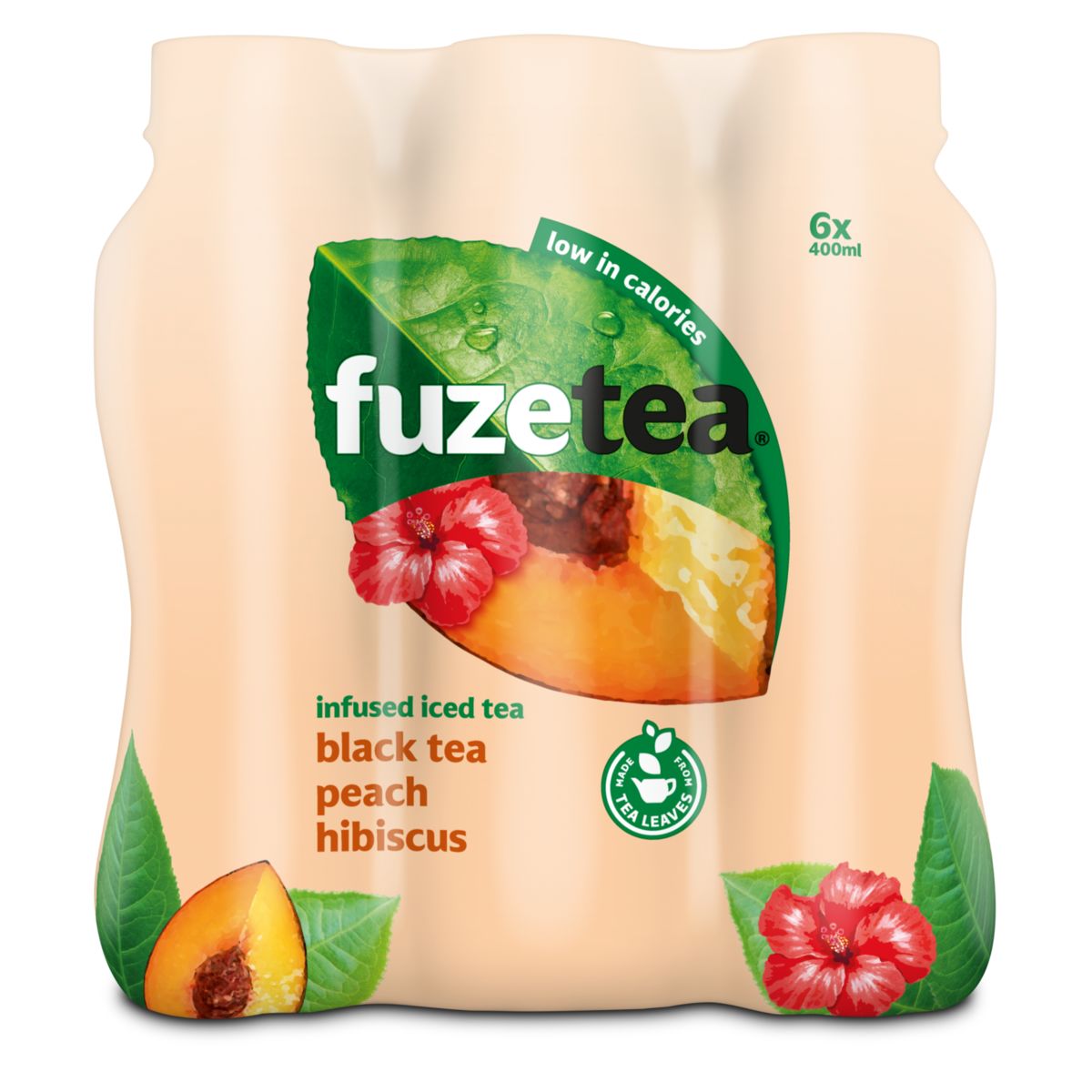 Fuze Tea Black Tea Peach Hibiscus Iced Tea 6 x 400 ml