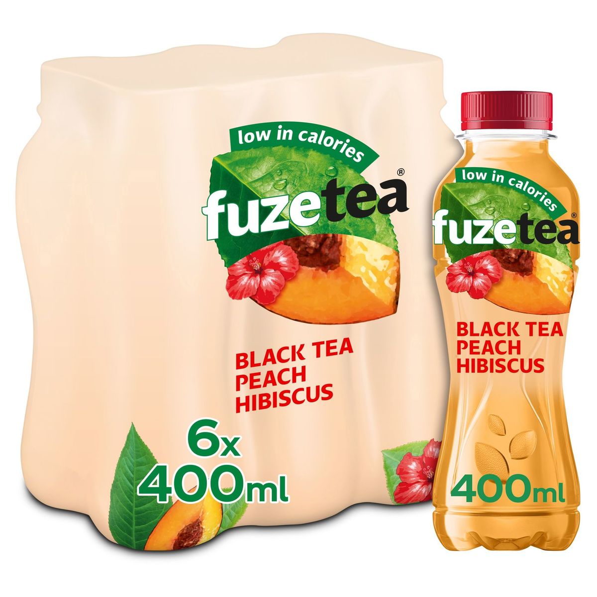 Fuze Tea Black Tea Peach Hibiscus Iced Tea 6 x 400 ml