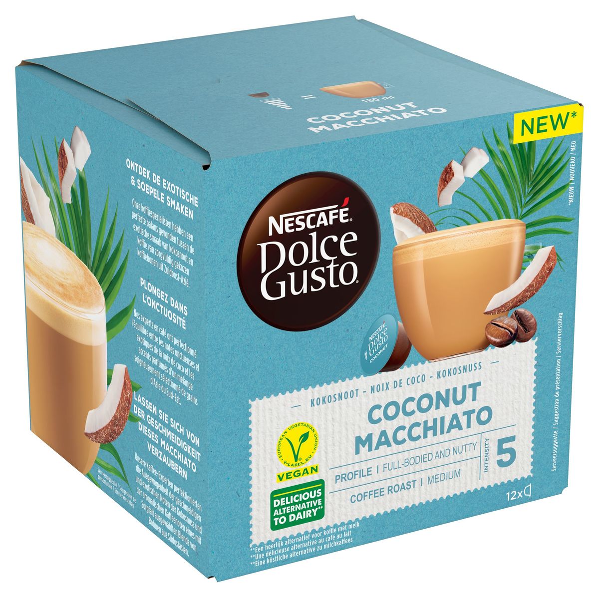 Nescafé Dolce Gusto Café Vegan Macchiato Lait de Coco 12 Capsules