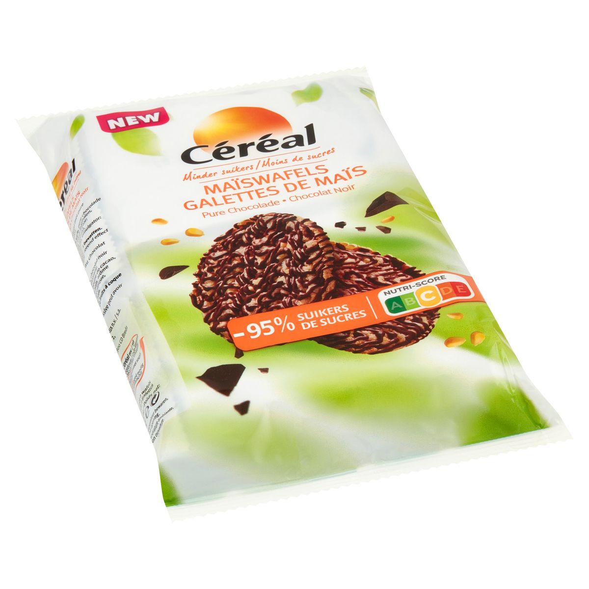 Céréal Minder Suikers Maïswafels Pure Chocolade 108 g