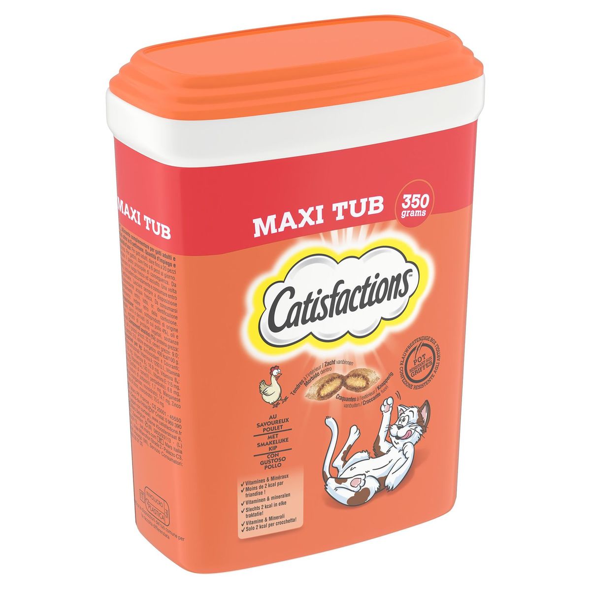 Catisfactions Snack Chat au Savoureux Poulet Maxi Tub 350 g