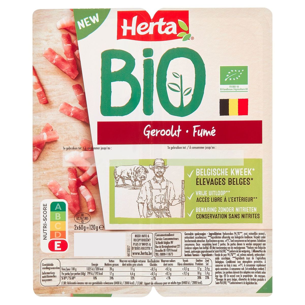 Herta Bio Gerookt 2 x 60 g