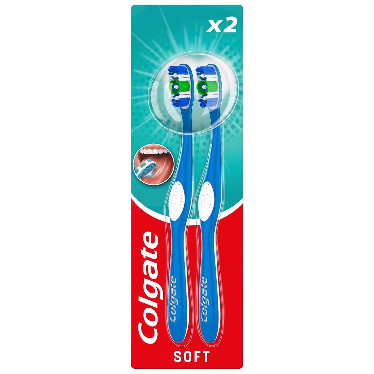 Colgate® 360 Whole Mouth Clean Brosses à dents x2