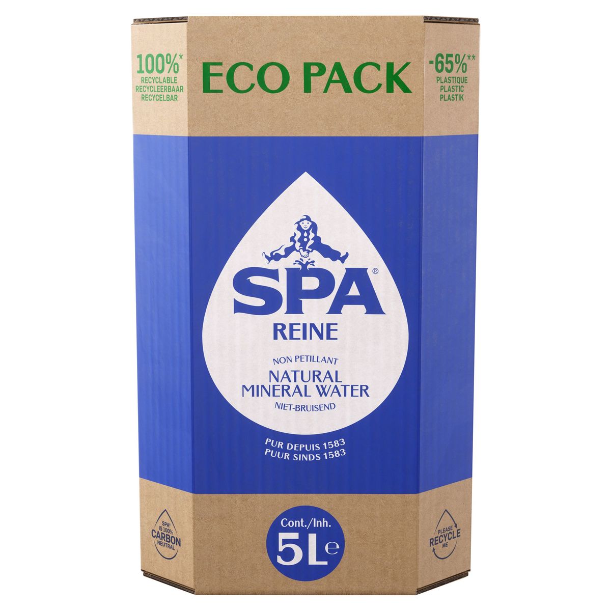SPA REINE Eau Minérale Naturelle Eco Pack 5L