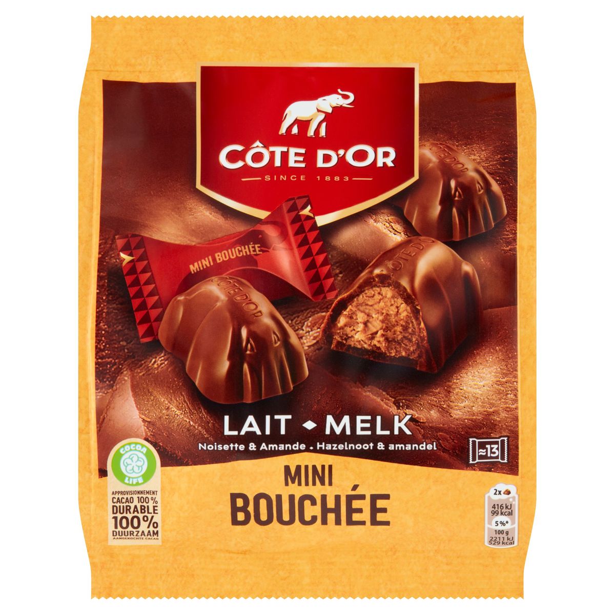 Côte d'Or Mini Bouchée Pralines Melkchocolade 122 g