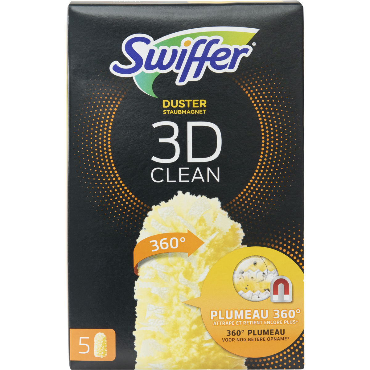 Recharge Plumeau Swiffer 3D Clean - Boîte de 5
