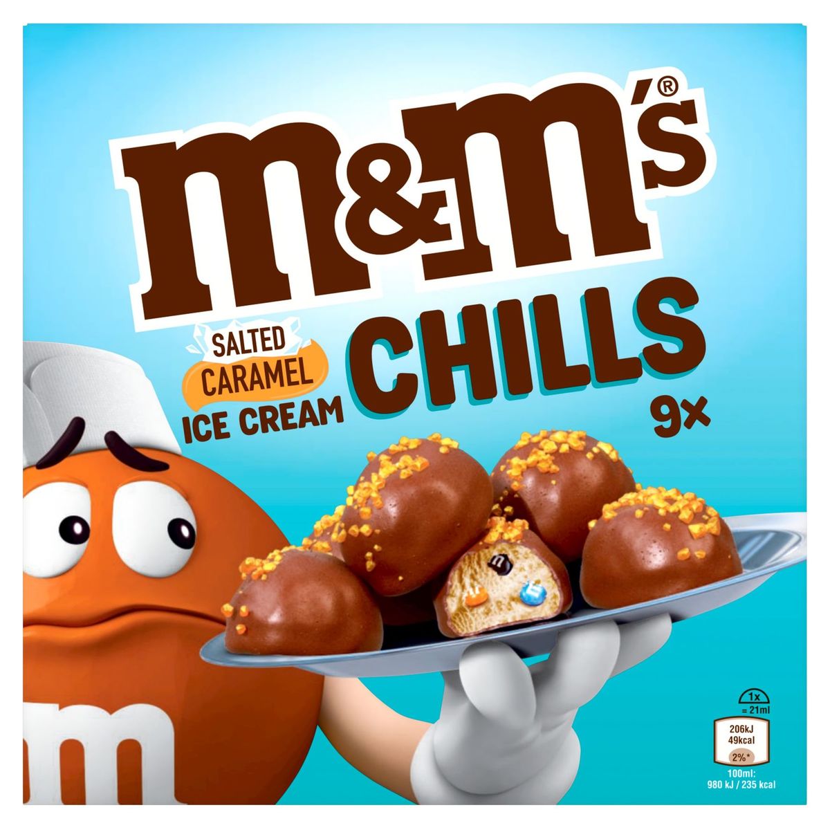 M&M's Salted Caramel Ice Cream Chills 9 Stuks 189 ml