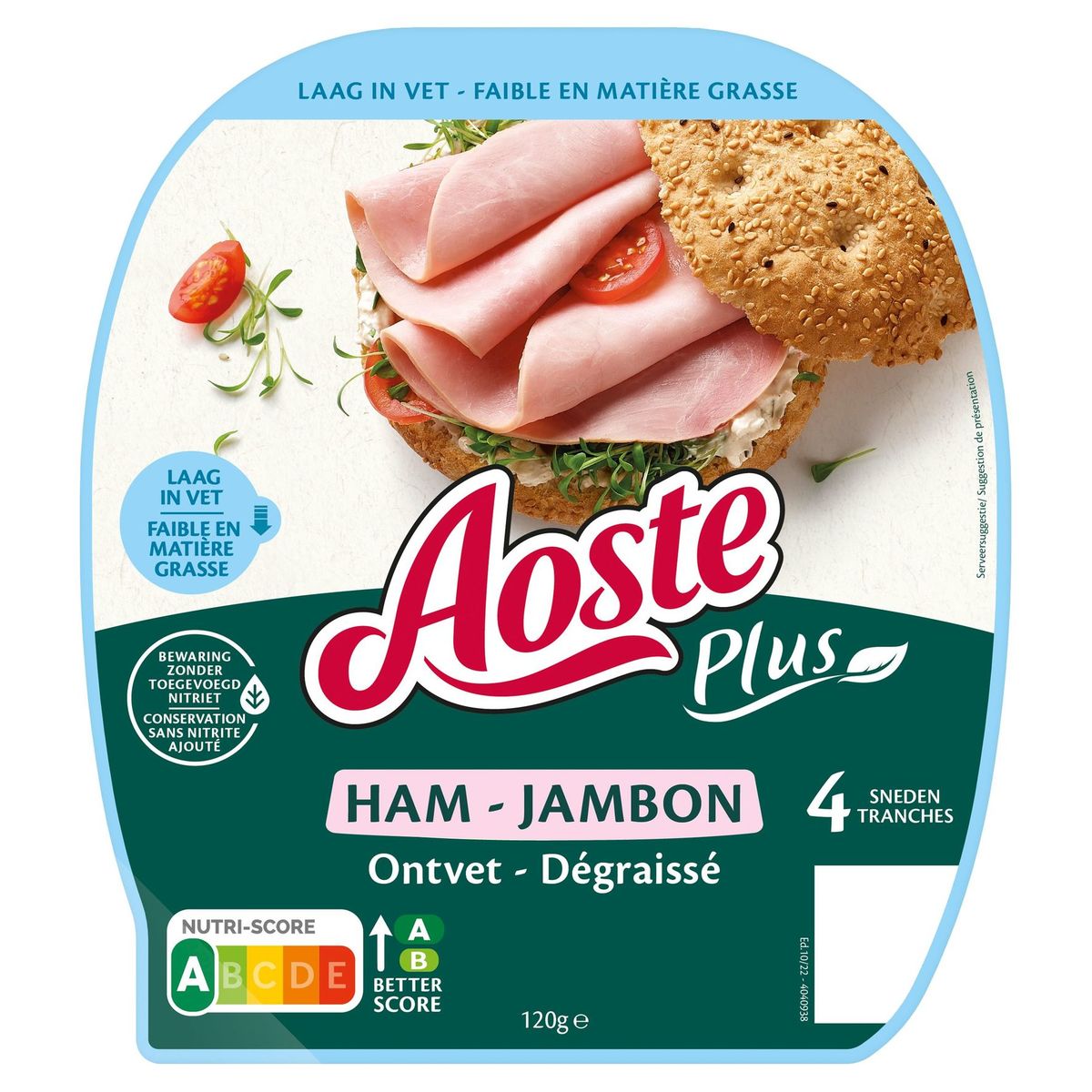 Aoste Plus Jambon Degraissé 120 g