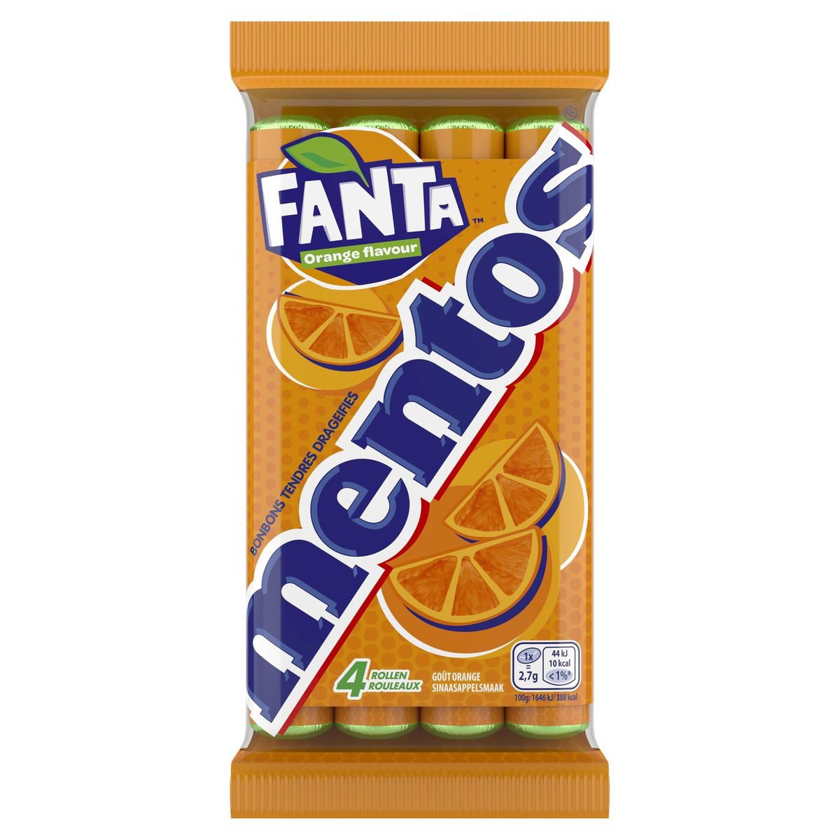 Mentos Chewy Dragees Fanta Orange 4 x 37.5 g