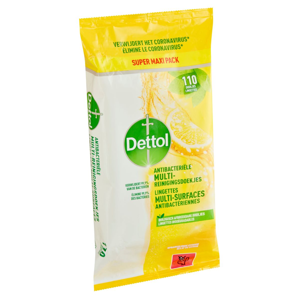 Dettol Antibacteriële Multi-Reinigingsdoekjes Citroen Pack 110 St